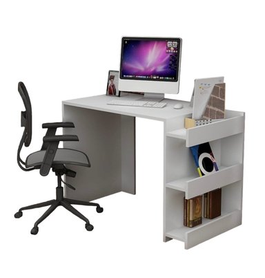 ESCRITORIO LIBRERO VENTITAS PERU SASHA 50 CM X 100 CM BLANCO MODERNO