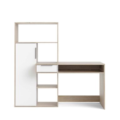 ESCRITORIO MODERNO VENTITAS PERU MATTHEW 50 CM X 145 CM ROVERE Y BLANCO PREMIUM