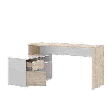 ESCRITORIO MODERNO VENTITAS PERU ARANTXA 51 CM X 139 CM BLANCO Y DUNA