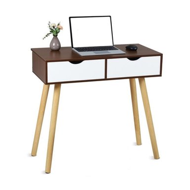 ESCRITORIO VENTITAS PERU LUNA 40 CM X 90 CM VINTAGE 2 CAJONES BELLOTA