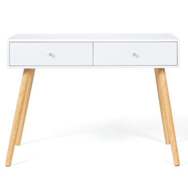 ESCRITORIO VENTITAS PERU VINTAGE 40 CM X 90 CM BLANCO 2 CAJONES