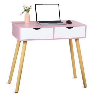 ESCRITORIO VENTITAS PERU LUNA 40 CM X 90 CM ROSADO VINTAGE 2 CAJONES