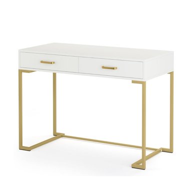 ESCRITORIO CONTEMPORÁNEO VENTITAS PERU KAMONEÉ 45 CM X 105 CM BLANCO GOLDEN