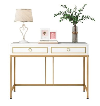 ESCRITORIO CONTEMPORÁNEO VENTITAS PERU LUVELLÉ 45 CM X 120 CM BLANCO GOLDEN