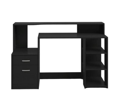 ESCRITORIO VENTITAS PERU MOLINA 53.5 CM X 138.5 CM NEGRO ARCHIVADOR MODERNO