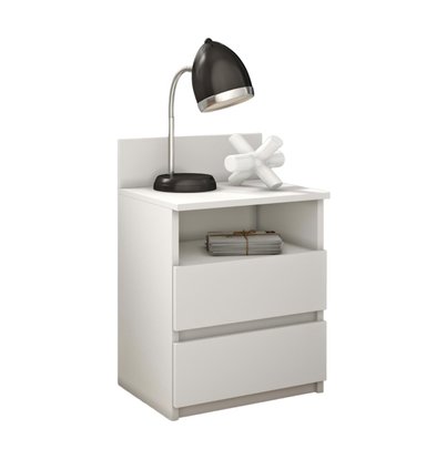 VELADOR VENTITAS PERÚ MESA NOCHE VALERY 2 CAJONES BLANCO