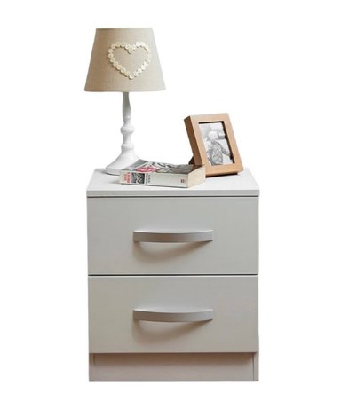 VELADOR VENTITAS PERÚ MESA NOCHE MAZZIEL 2 CAJONES BLANCO