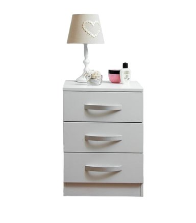 VELADOR VENTITAS PERÚ MESA NOCHE MAZZIEL 3 CAJONES BLANCO