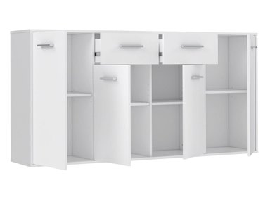 APARADOR VENTITAS PERU TADEO CONSOLA MODERNO 6 COMPARTIMIENTOS 6 CAJONES BLANCO