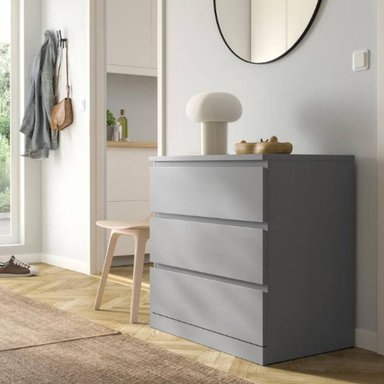 COMODA VENTITAS PERU FAELA 3 CAJONES GRIS