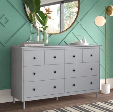 COMODA VENTITAS PERU POLO CONTEMPORANEA 8 CAJONES GRIS