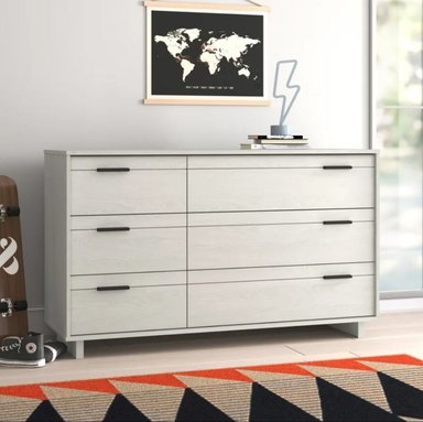 COMODA VENTITAS PERU FIENA MODERNA ARTIKO 6 CAJONES BLANCO HUMO