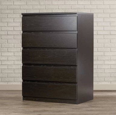 CÓMODA OLEANA 5 CAJONES VENTITAS PERÚ ROBLE CAFÉ