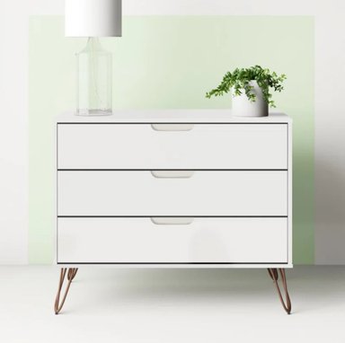 COMODA VENTITAS PERU LOREANNA CONSOLA CONTEMPORANEA 3 CAJONES BLANCO