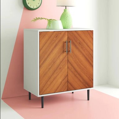 COMODA VENTITAS PERU YELY CONSOLA MINIMALISTA MADERADO BLANCO NEGRO