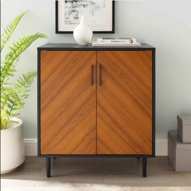 COMODA VENTITAS PERU YELY CONSOLA MINIMALISTA MADERADO NEGRO BLANCO