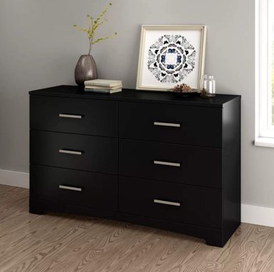 COMODA VENTITAS PERU KIMNOA APARADOR MODERNO 6 CAJONES NEGRO