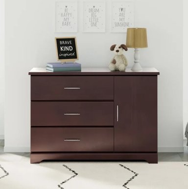 COMODA VENTITAS PERU MILENNA MODERNA 4 COMPARTIMIENTOS LIBERTY 3 CAJONES CAOBA