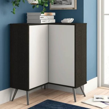 COMODA VENTITAS PERU SAN ANTONIO ESQUINERA MINIMALISTA ROBLE OSCURO NEGRO