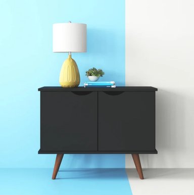 COMODA VENTITAS PERU IRINA APARADOR 2 COMPARTIMIENTOS NEGRO