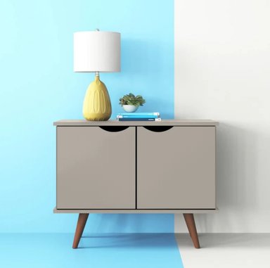 COMODA VENTITAS PERU IRINA APARADOR 2 COMPARTIMIENTOS GRIS