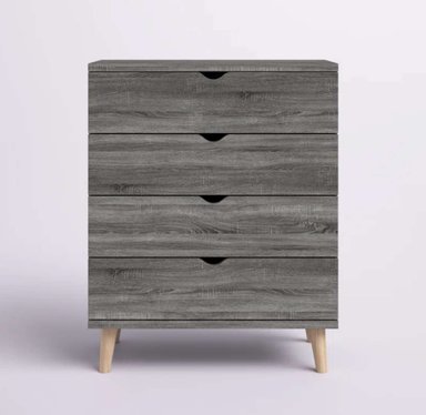 CÓMODA VINTAGE LUNA 4 CAJONES VENTITAS PERÚ OLMO SUIZO