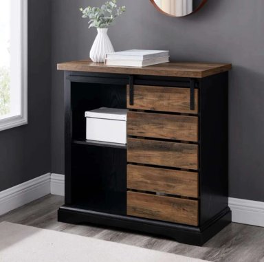 CÓMODA INDUSTRIAL HASSAN VENTITAS PERÚ NEGRO Y CARAMELO