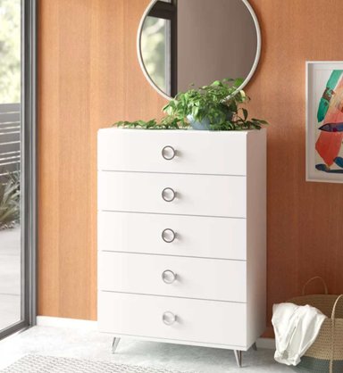 COMODA VENTITAS PERU FANHIA DELUXE 5 CAJONES BLANCO