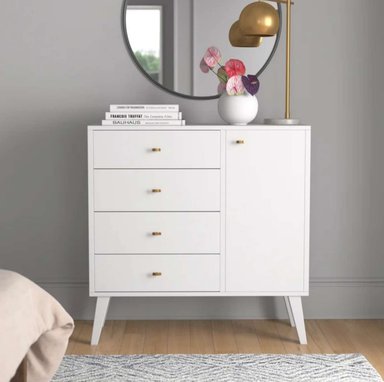COMODA VENTITAS PERU FARISELA VINTAGE 4 CAJONES BLANCO