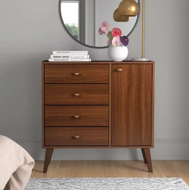 COMODA VENTITAS PERU FARISELA VINTAGE 4 CAJONES CEDRO
