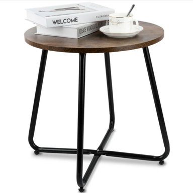 MESA AUXILIAR VENTITAS PERÚ THOMAS CARAMELO 45CM INDUSTRIAL