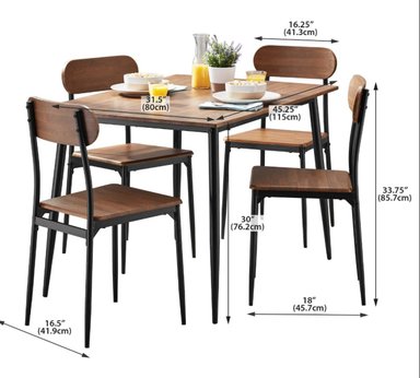 JUEGO COMEDOR VENTITAS PERU VISAGE CARAMELO INDUSTRIAL - 2