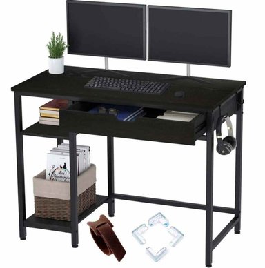 ESCRITORIO INDUSTRIAL VENTITAS PERU TABULE 54.8 CM X 76.9 CM NEGRO