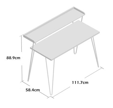 ESCRITORIO CONTEMPORÁNEO VENTITAS PERU ALBANIA 58.4 CM X 111.7 CM BLANCO - 4