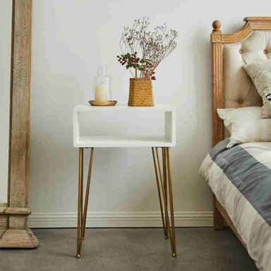 VELADOR MESA AUXILIAR CRACKER VENTITAS PERÚ BLANCO