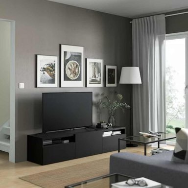 MESA DE TV VENTITAS PERU MALLINI MODERNA NEGRO - 2