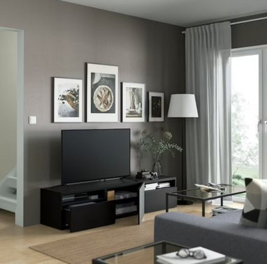 MESA DE TV VENTITAS PERU MALLINI MODERNA NEGRO - 3