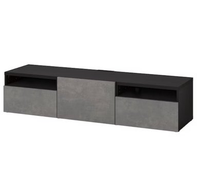 MESA DE TV VENTITAS PERU MALLINI MODERNA Y GRIS NEGRO