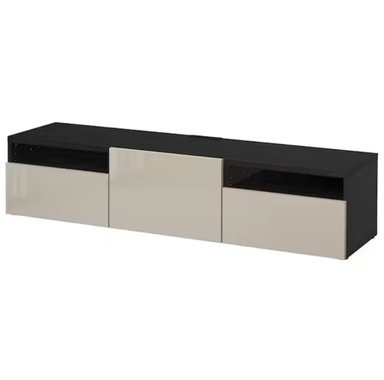 MESA DE TV MODERNA MALLINI VENTITAS PERÚ NEGRO Y BLANCO
