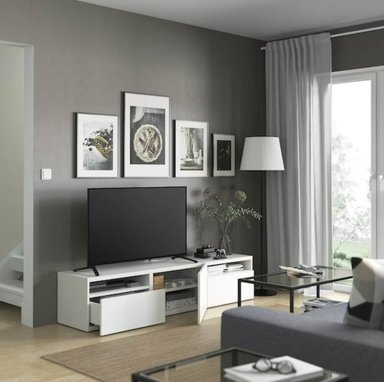 MESA DE TV VENTITAS PERU MALLINI MODERNA BLANCO - 3
