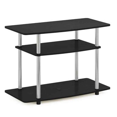 MESA DE TV VENTITAS PERU VANESSA INDUSTRIAL Y PLATEADO NEGRO - 3