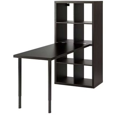 ESCRITORIO VENTITAS PERU CAMPDEN NEGRO CON LIBRERO