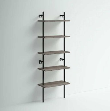 LIBRERO VENTITAS PERU JETSA OLIVA PARED INDUSTRIAL NEGRO