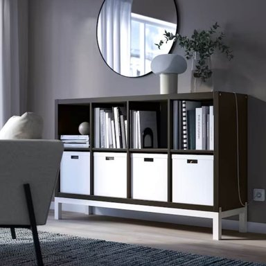 CONSOLA VENTITAS PERU INMA APARADOR 8 CAJONES NEGRO