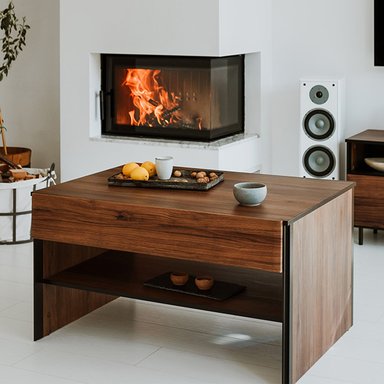 MESA DE CENTRO VENTITAS PERU KAEL MULTIFUNCIÓN CARAMELO Y NEGRO