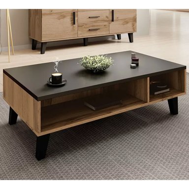 MESA DE CENTRO VINTAGE GINA 110CM VENTITAS HOME  NEGRO Y ESPRESSO