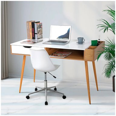 ESCRITORIO ORGANIZADOR VINTAGE MIRANDAH VENTITAS HOME DUNA Y BLANCO