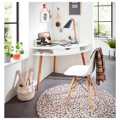 ESCRITORIO ESQUINERO VINTAGE LUNA VENTITAS HOME BLANCO