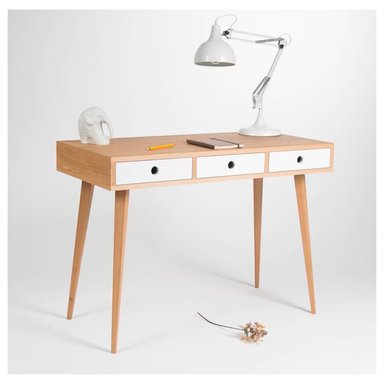 ESCRITORIO VENTITAS PERU MUREKA 45 CM X 110 CM VINTAGE VENTITAS HOME DUNA Y BLANCO