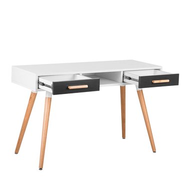 ESCRITORIO VENTITAS PERU PAULA 45 CM X 110 CM BLANCO Y PLOMO VINTAGE - 2